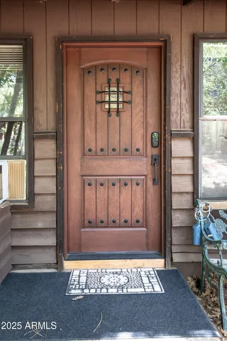 a view of a entryway door of the house