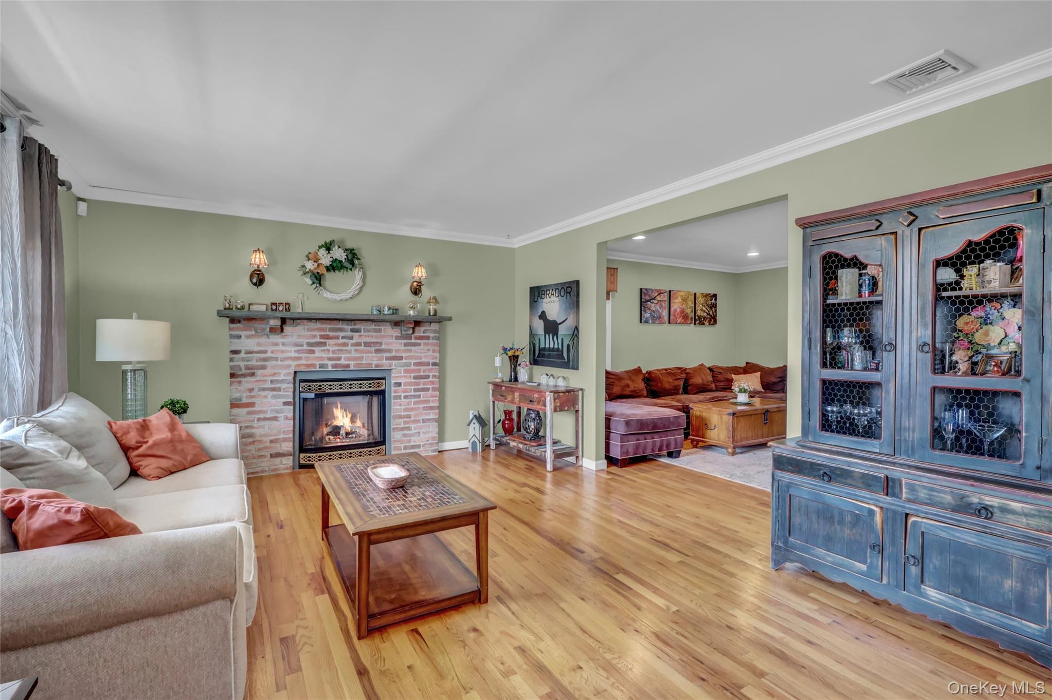 18 Hampton Road Lynbrook, NY 11563 - Photo 13 of 37 a living room with furniture and a fireplace