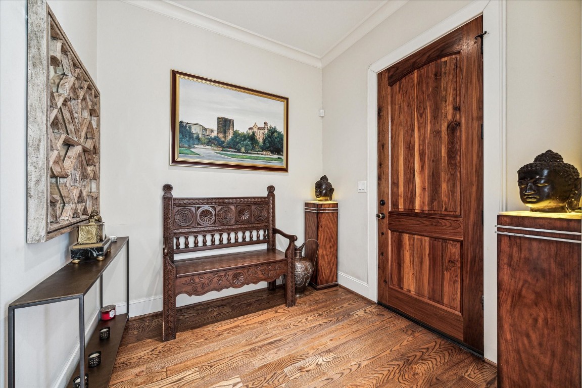 5213 Feagan Street, Unit A Houston, TX 77007 - Photo 8 of 47 a view of front door with wooden floor and a window