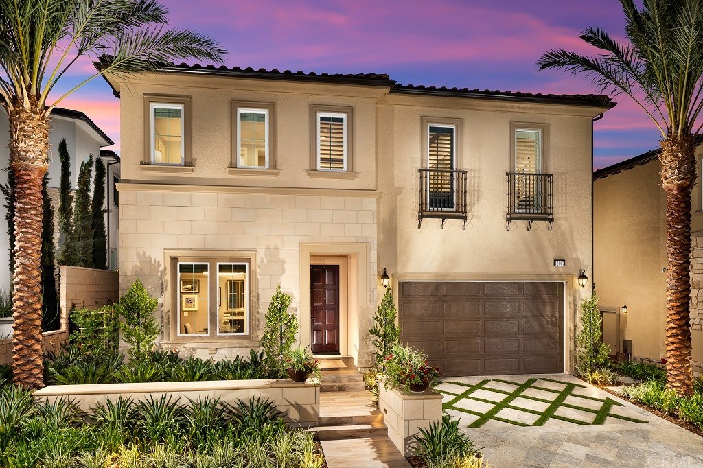 Front Elevation: Rossmore Italianate. Photos of model home not actual home for sale. Home is still under construction.