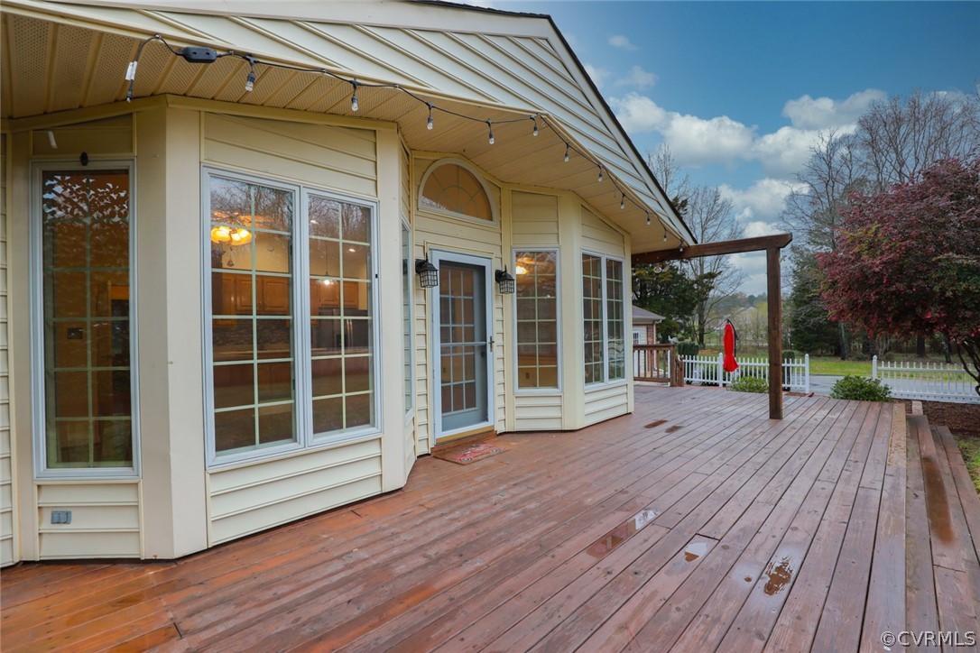 2106 Mt Blanco Road Chester, VA 23836 - Photo 43 of 50 a view of outdoor space with wooden floor and seating