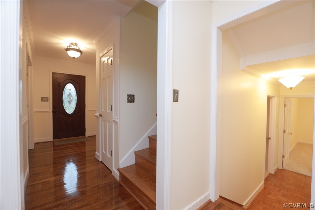 2106 Mt Blanco Road Chester, VA 23836 - Photo 5 of 50 a view of a hallway with wooden floor