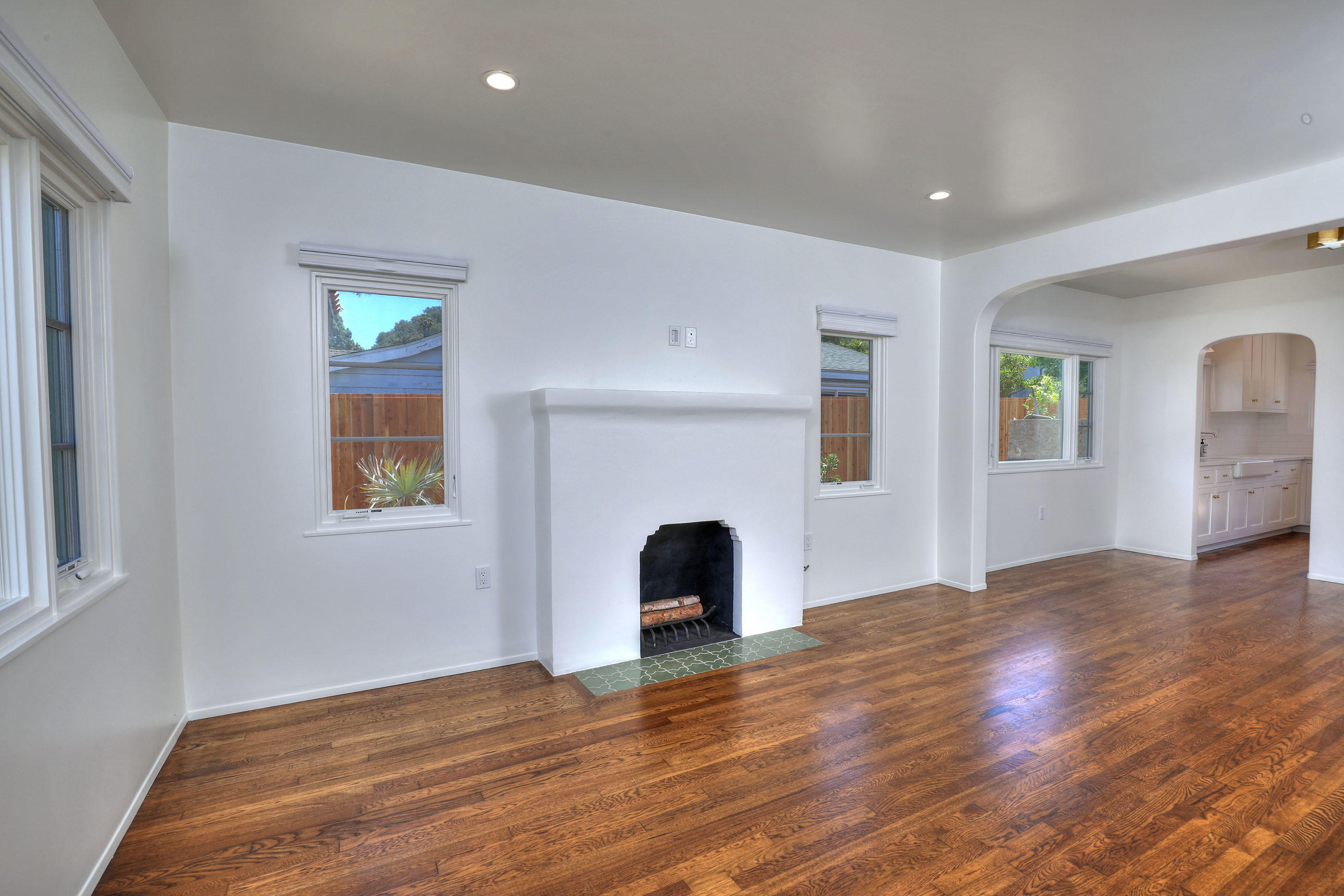 1621 Clearview Road Santa Barbara, CA 93101 - Photo 4 of 20 a view of empty room with wooden floor and fireplace