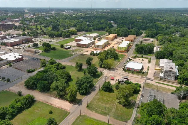 an aerial view of multiple house