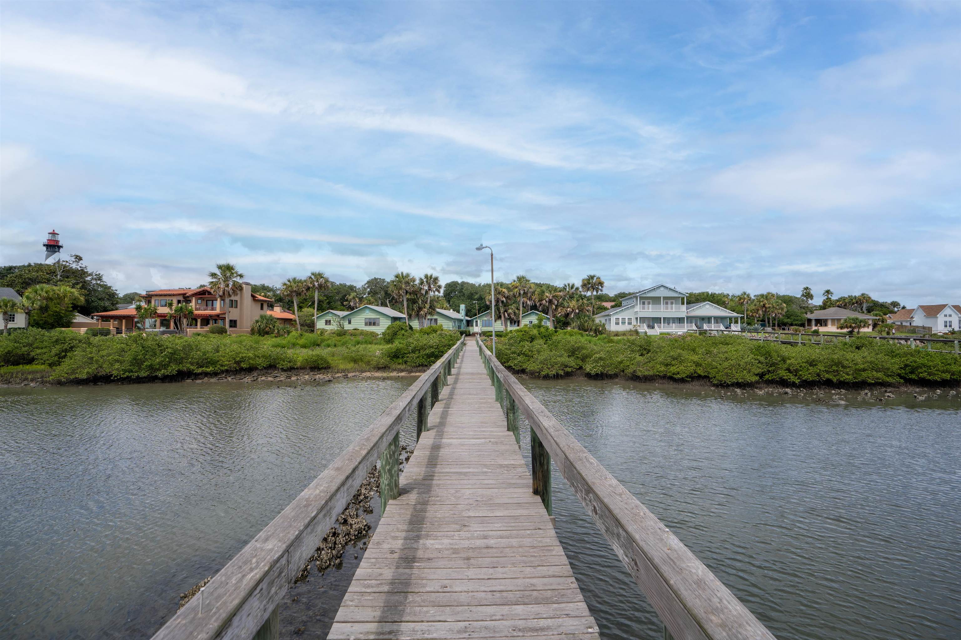 65 Busam Street St. Augustine, FL 32080 - Photo 50 of 59 a view of a lake with a large bridge