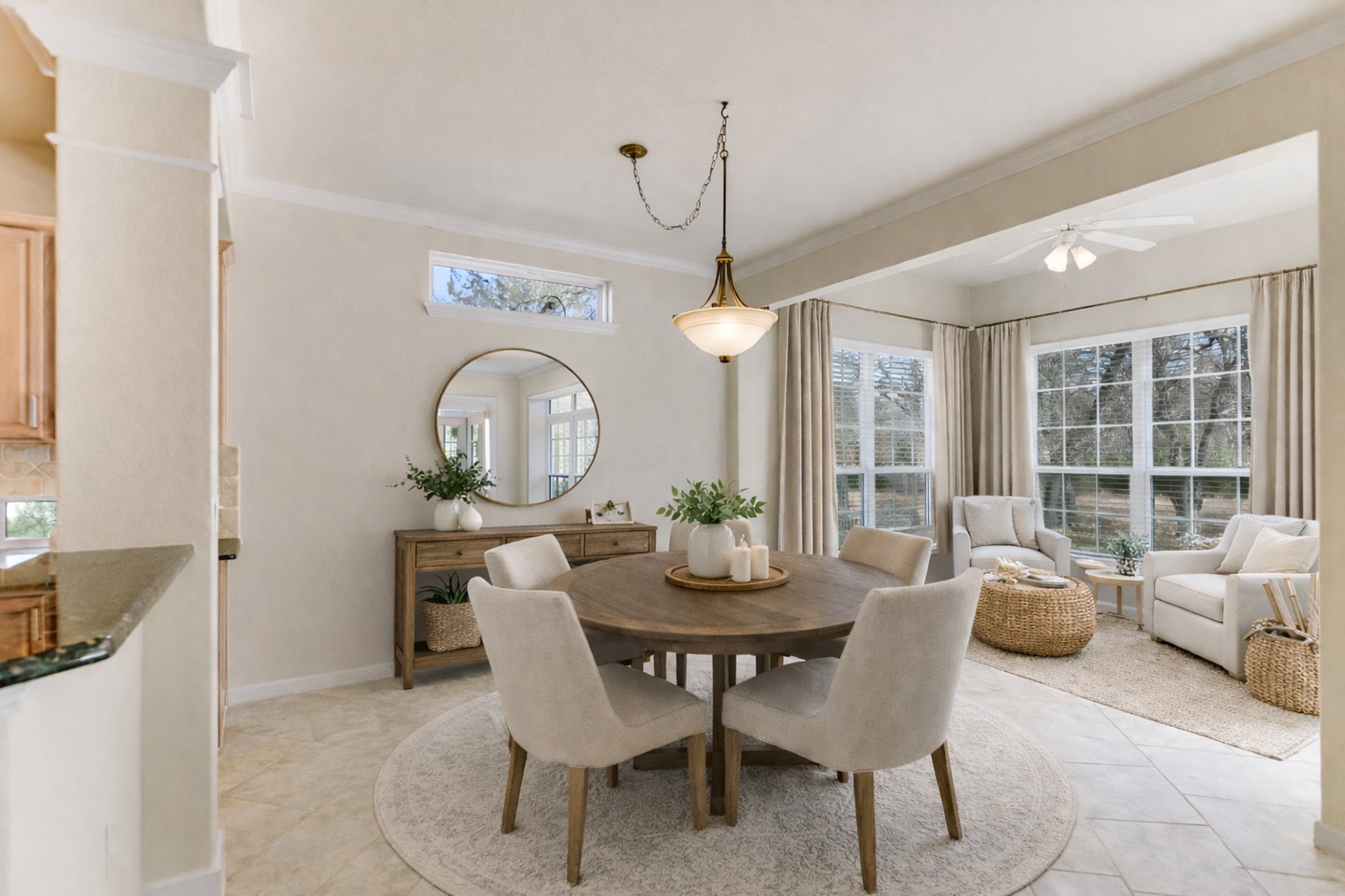 418 Monarch Trail Georgetown, TX 78633 - Photo 8 of 24 a view of a dining room with furniture window and outside view