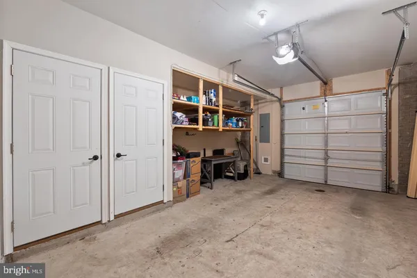 a view of a garage room