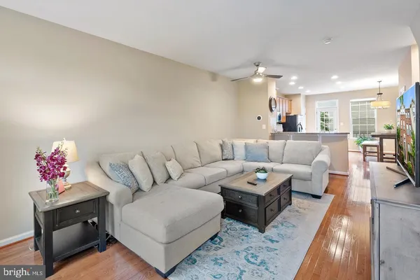 a living room with furniture and a couch