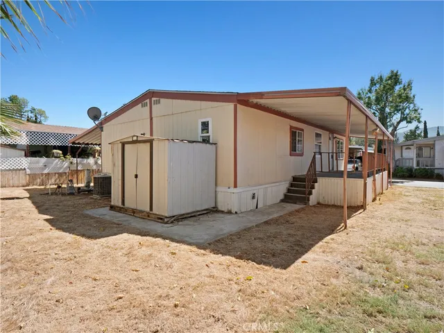 a backyard of a house