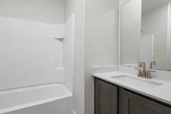 a bathroom with a sink and a bathtub