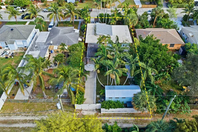 an aerial view of multiple house