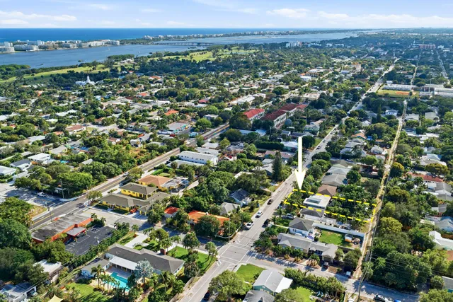an aerial view of multiple house