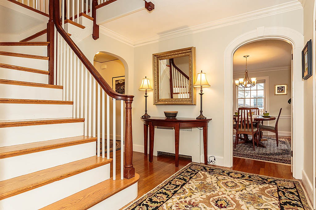 166 Lewis Road Belmont, MA 02478 - Photo 4 of 30 a view of entryway livingroom and hall with wooden floor