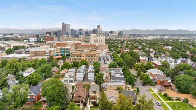 an aerial view of multiple house