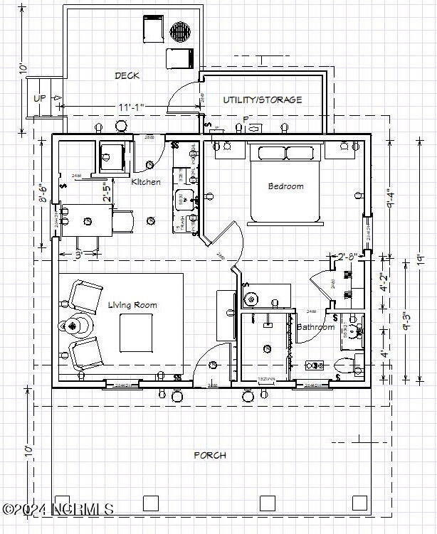 322 Hall Road Robbins, NC 27325 - Photo 19 of 19 Cabin Floorplan