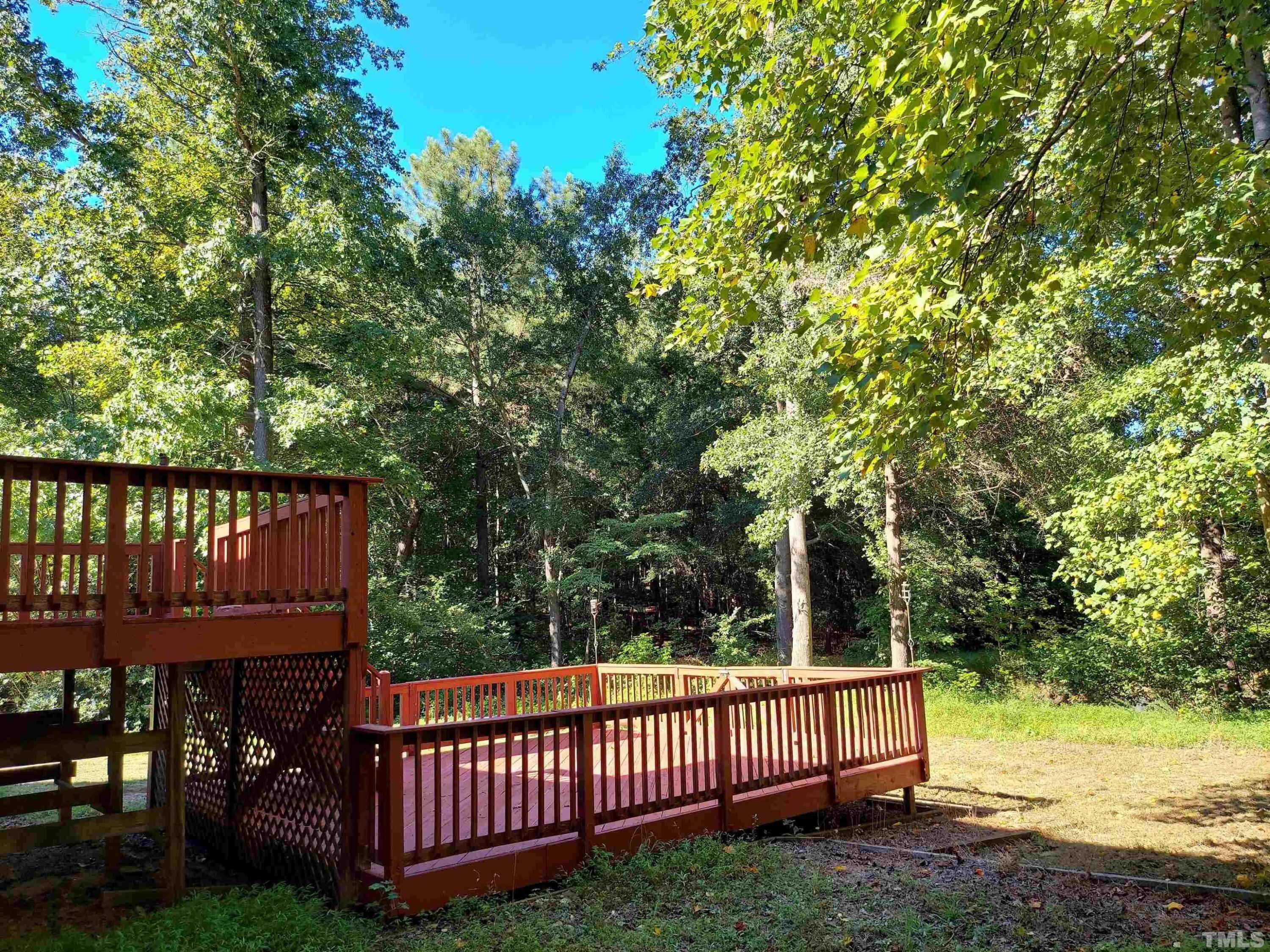 224 Crossfire Road Holly Springs, NC 27540 - Photo 38 of 43 a view of a wooden deck