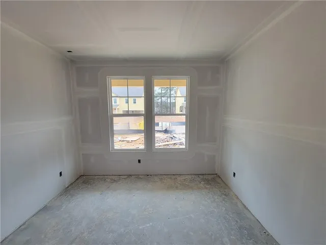 an empty room with a window