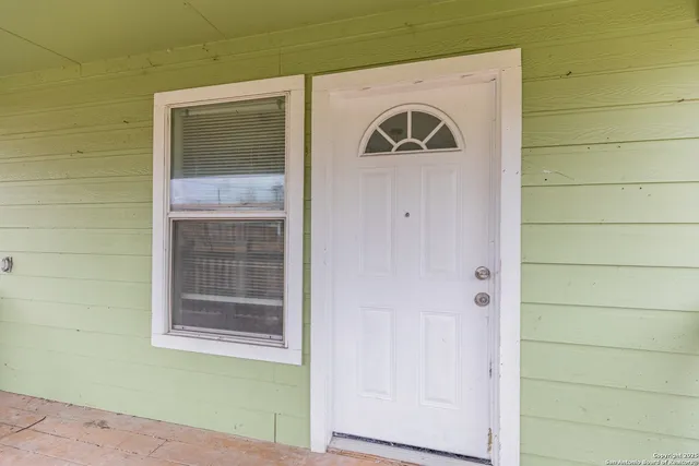 a front view of a house