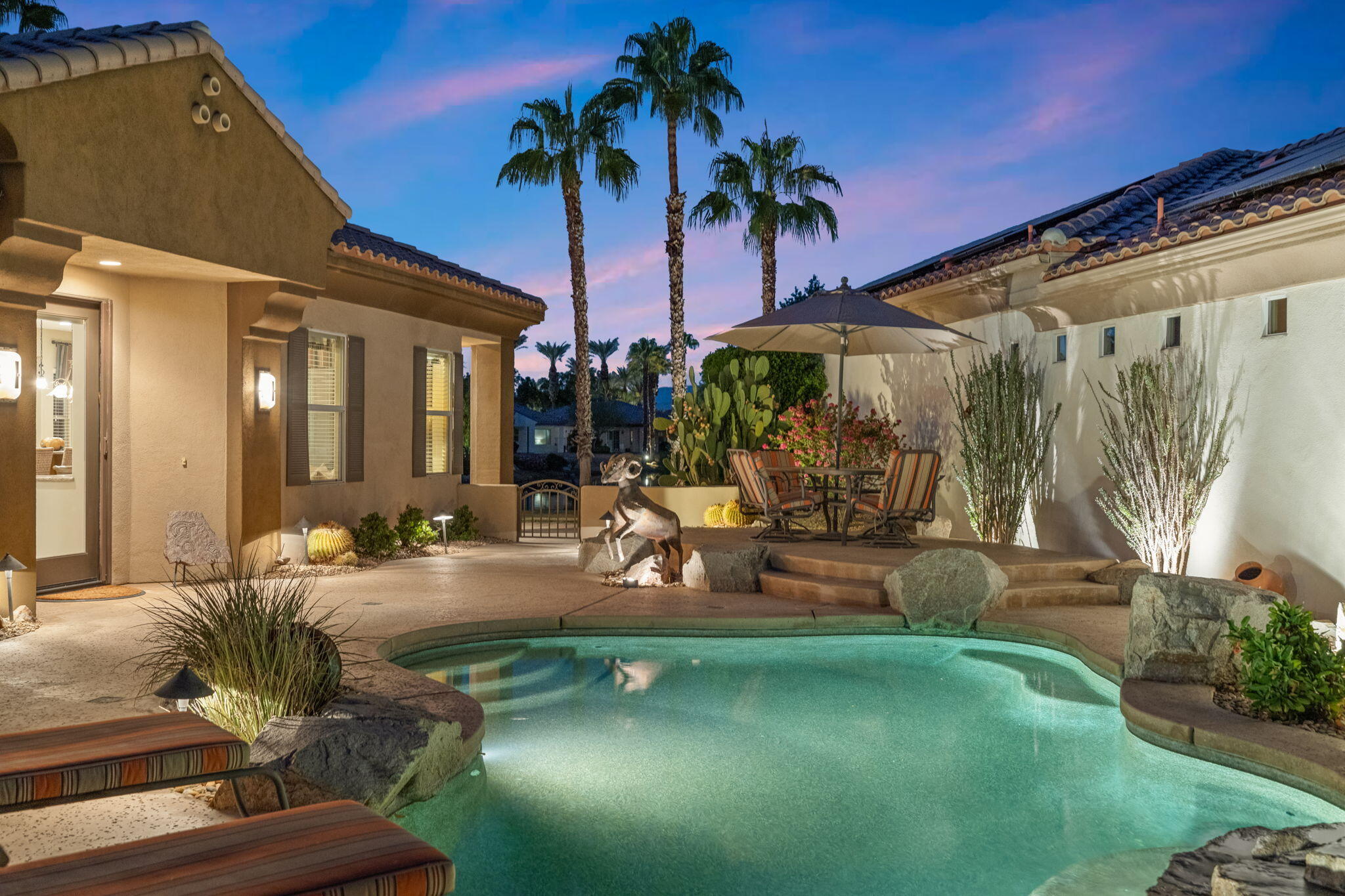 106 Lakefront Way Rancho Mirage, CA 92270 - Photo 3 of 35 pool evening