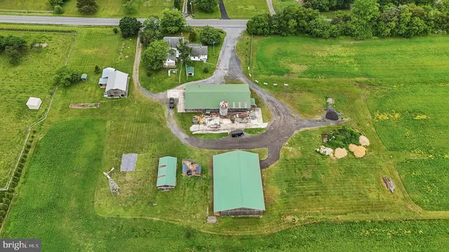 an aerial view of a football ground