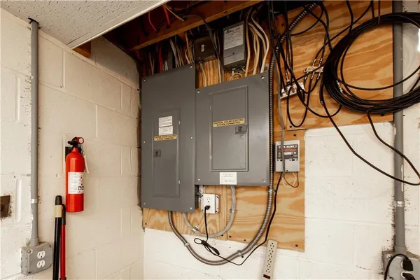 a view of storage and utility room
