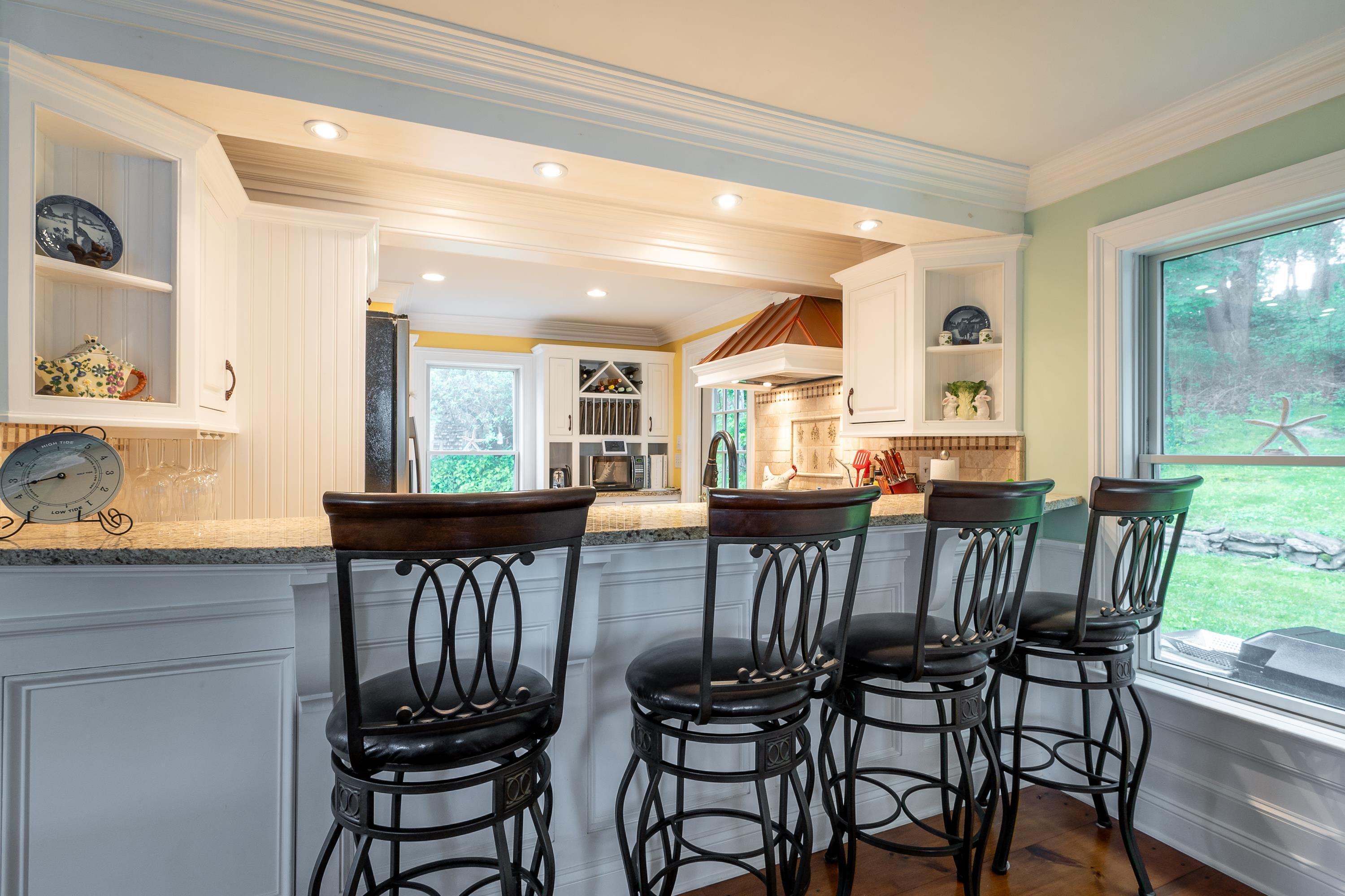26 Sea Street Boothbay Harbor, ME 04538 - Photo 11 of 34 Kitchen Bar from living room