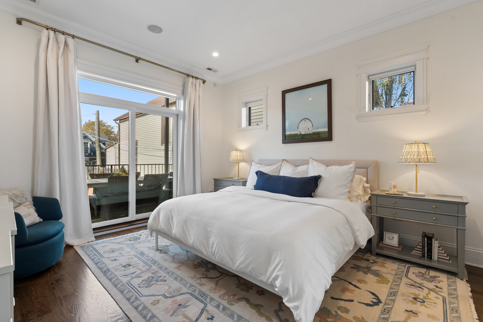 2680 North Orchard Street, Unit 2 Chicago, IL 60614 - Photo 15 of 27 a bedroom with a large bed and a couch