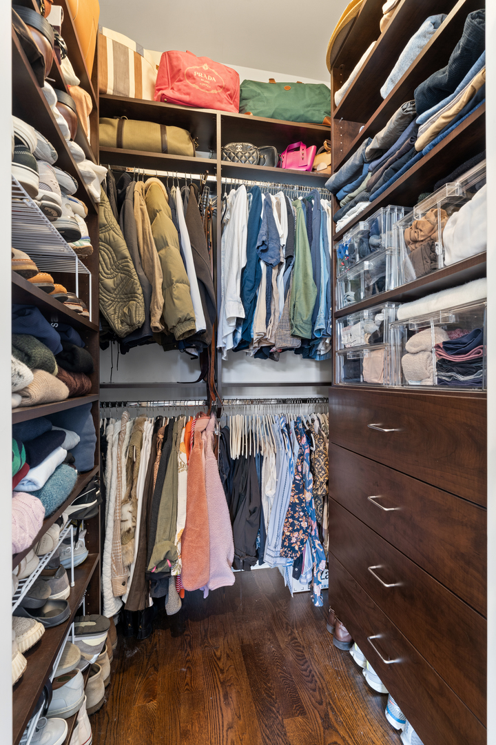 2680 North Orchard Street, Unit 2 Chicago, IL 60614 - Photo 20 of 27 a view of walk in closet with clothes and shoes