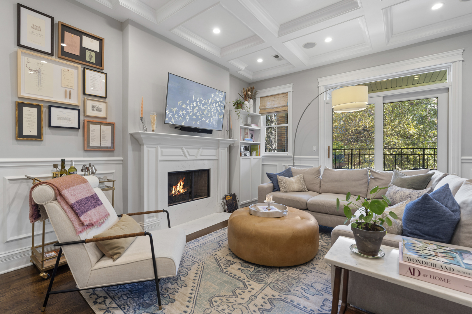 2680 North Orchard Street, Unit 2 Chicago, IL 60614 - Photo 7 of 27 a living room with furniture and a fireplace