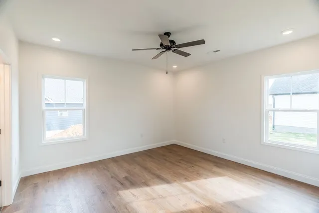 an empty room with a window