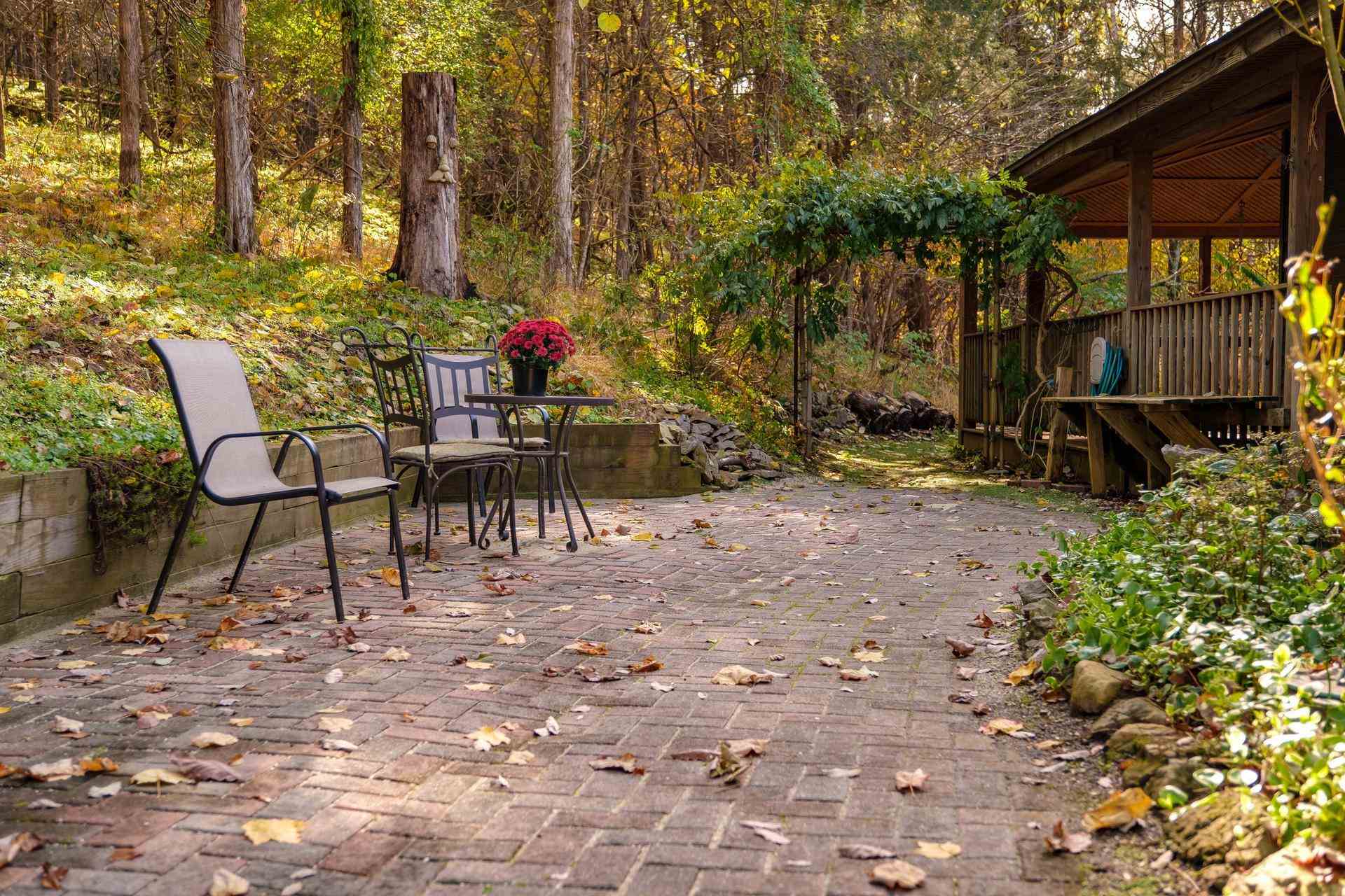 3878 Shutterlee Mill Road Staunton, VA 24401 - Photo 28 of 63 a view of a chairs and table in backyard