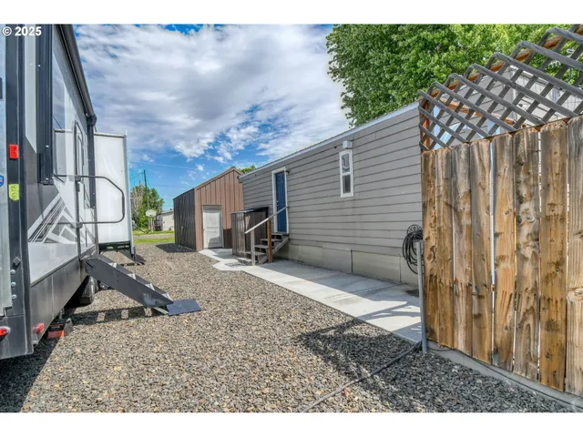 a backyard of a house