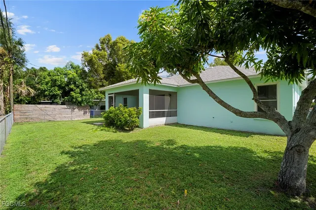 a view of outdoor space yard and garage
