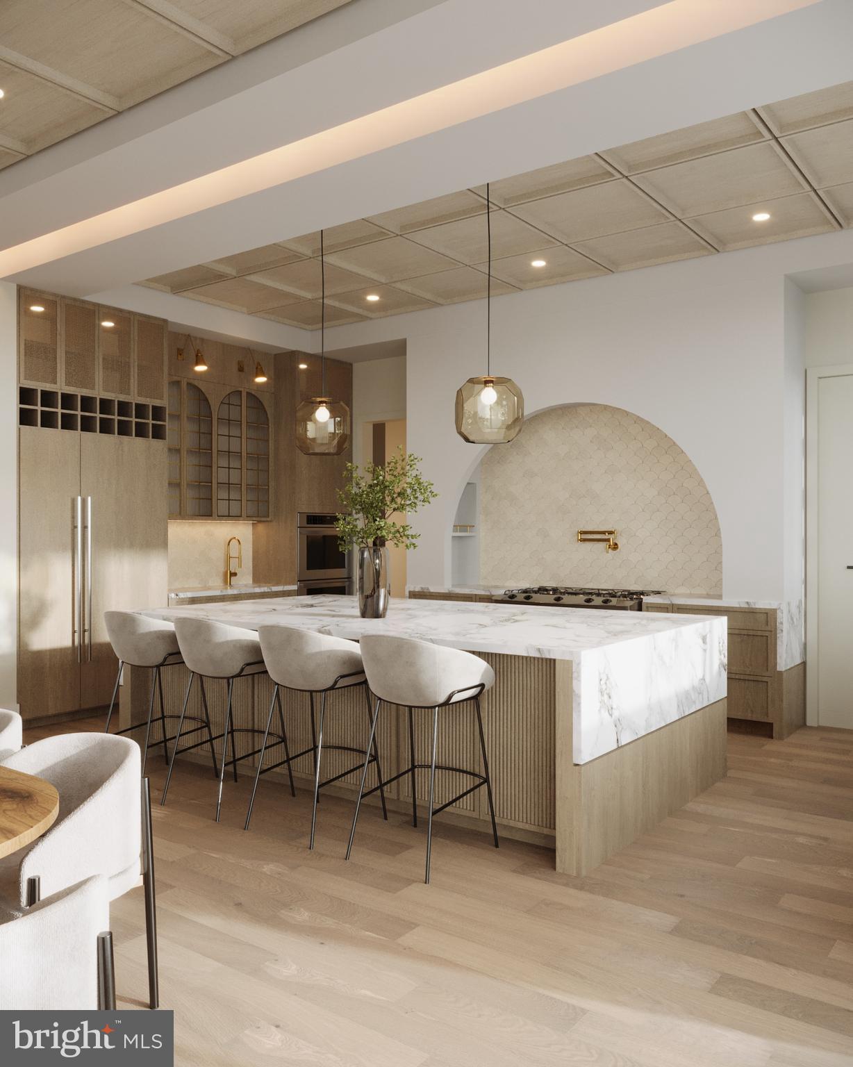 8111 Georgetown Pike McLean, VA 22102 - Photo 12 of 49 a view of a kitchen with a dining table and chairs