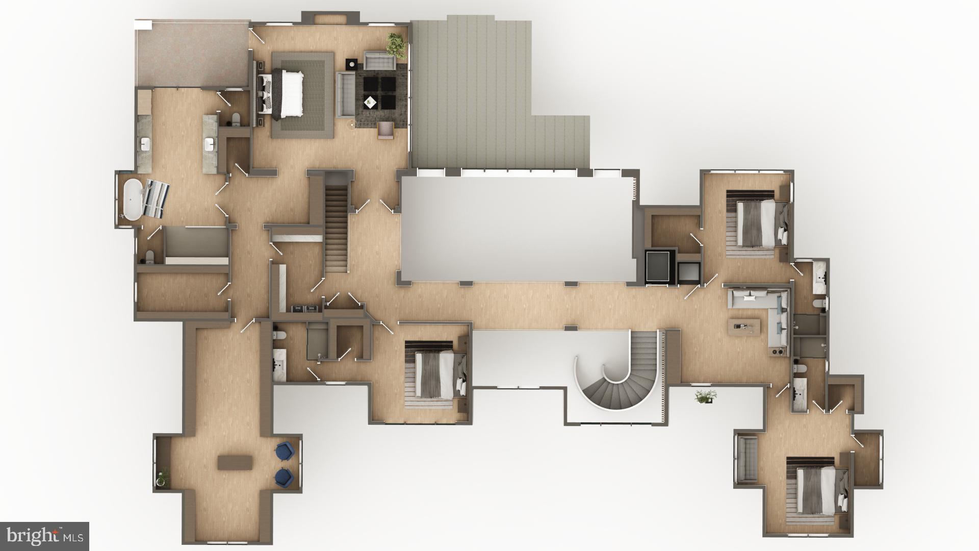 8111 Georgetown Pike McLean, VA 22102 - Photo 46 of 49 an aerial view of residential houses with outdoor space