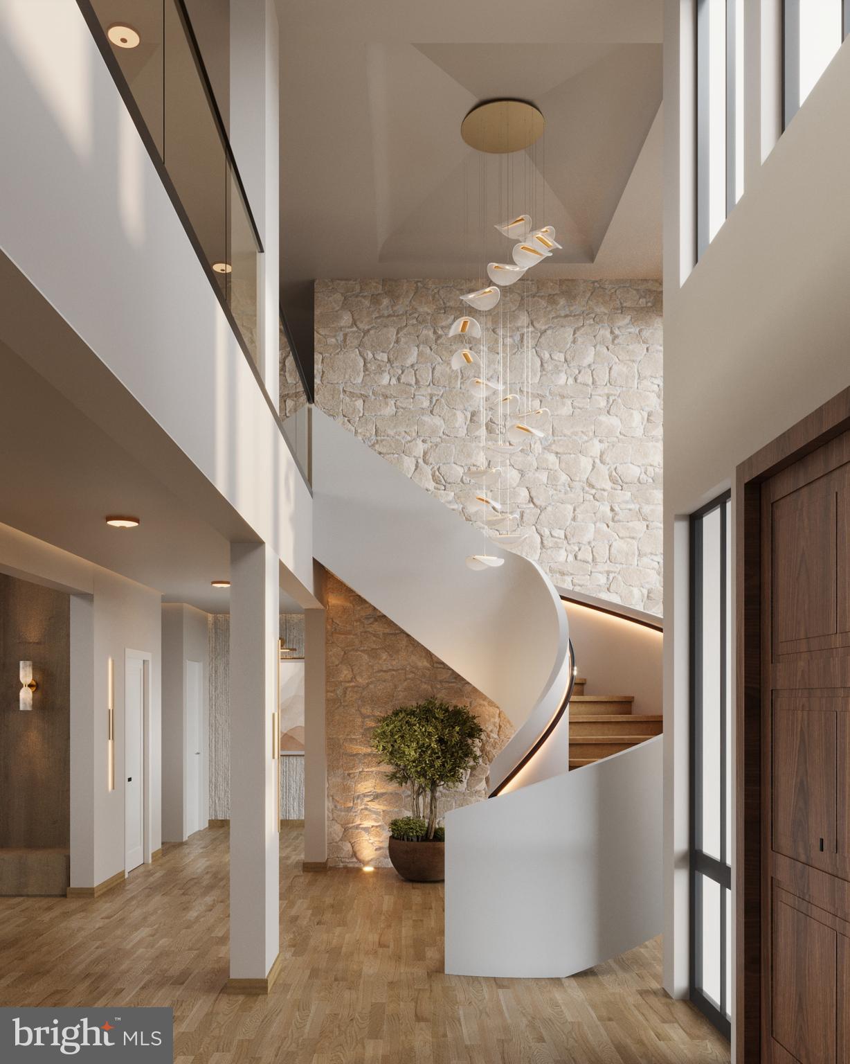 8111 Georgetown Pike McLean, VA 22102 - Photo 9 of 49 a view of a livingroom with wooden floor and stairs