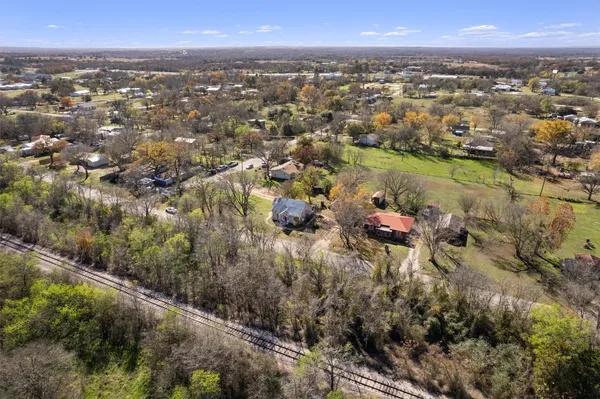 an aerial view of multiple house