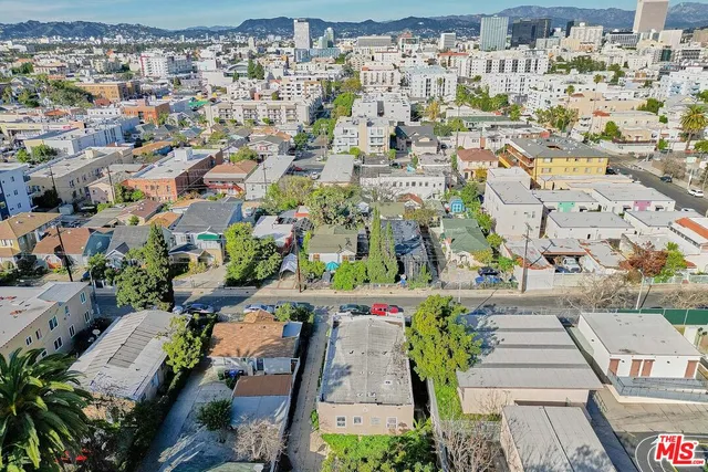 an aerial view of a city