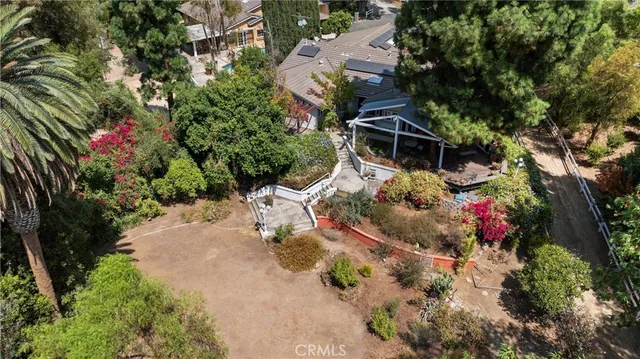 an aerial view of house with outdoor space