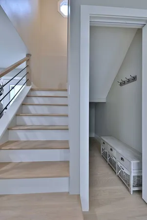 a view of dining room and hall with furniture