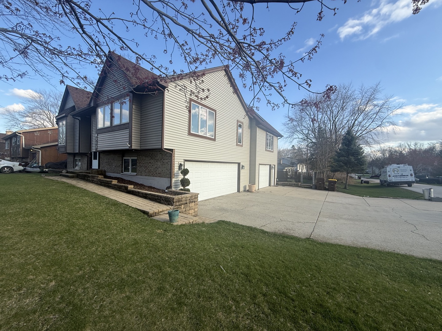 8313 Garrison Road Wonder Lake, IL 60097 - Photo 17 of 23 a white bench sitting in middle of the grass