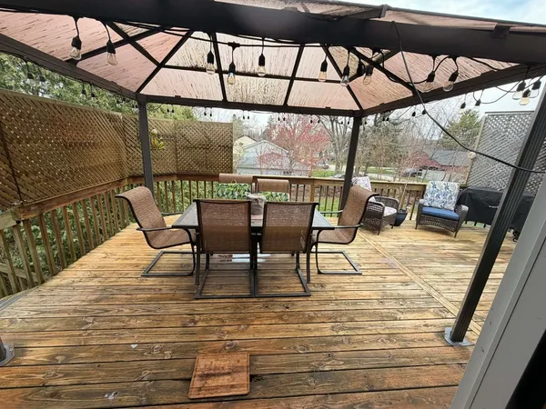 a view of outdoor space with seating