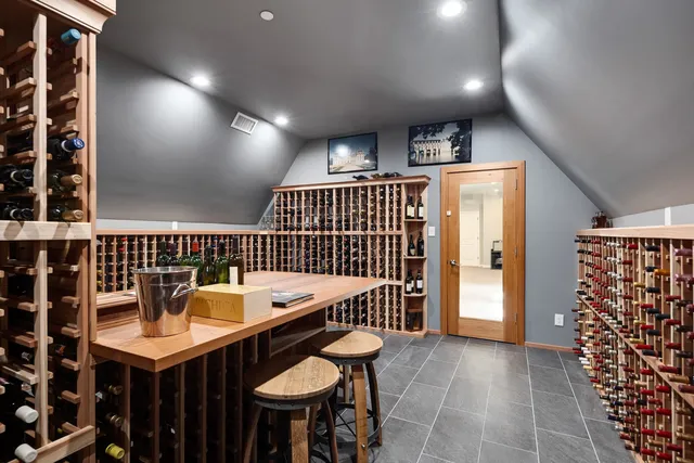 a building outdoor space with patio furniture