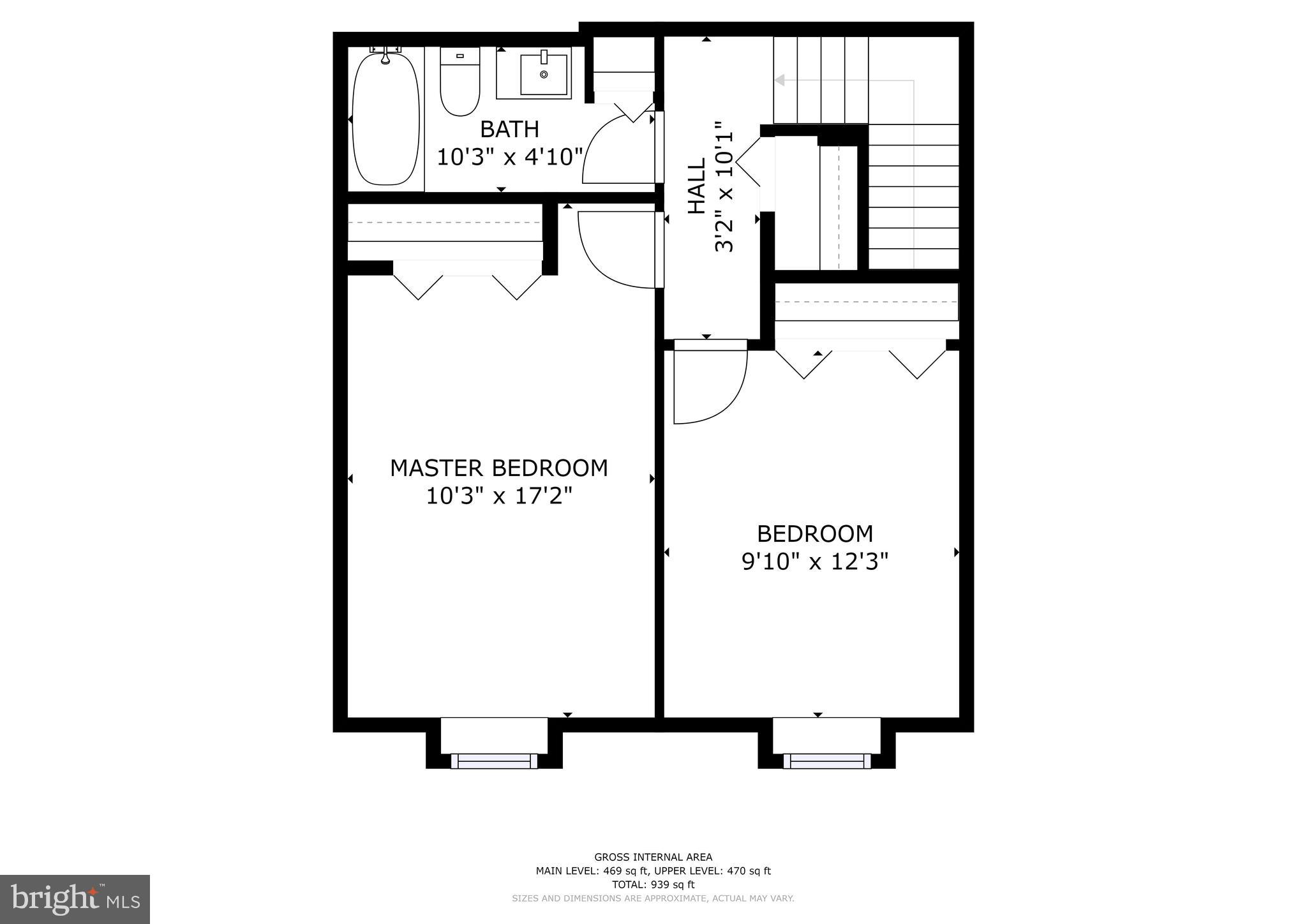 9075 North Laurel Road, Unit F Laurel, MD 20723 - Photo 23 of 24 Upper Level Floor Plan