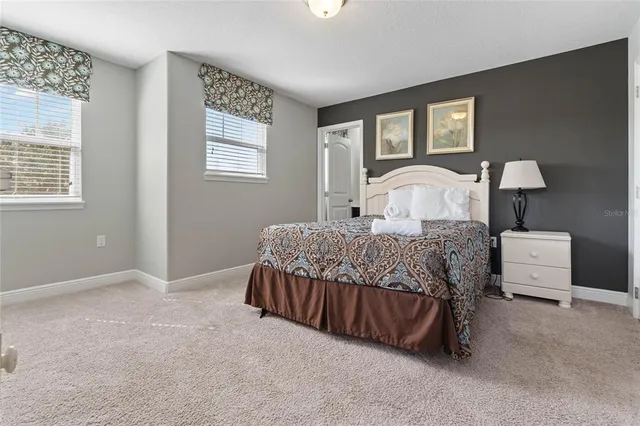 an aerial view of residential building and city street