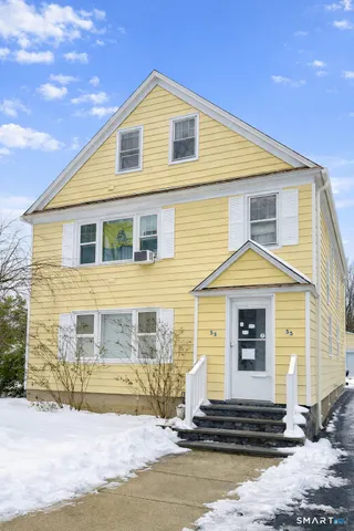 a front view of a house