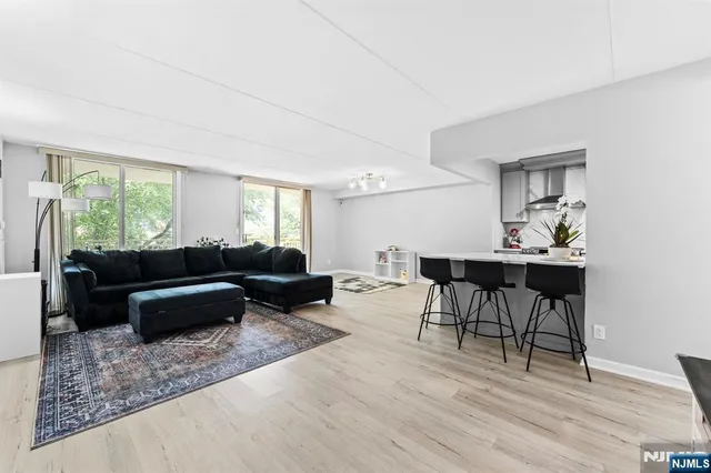 a living room with furniture and a couch