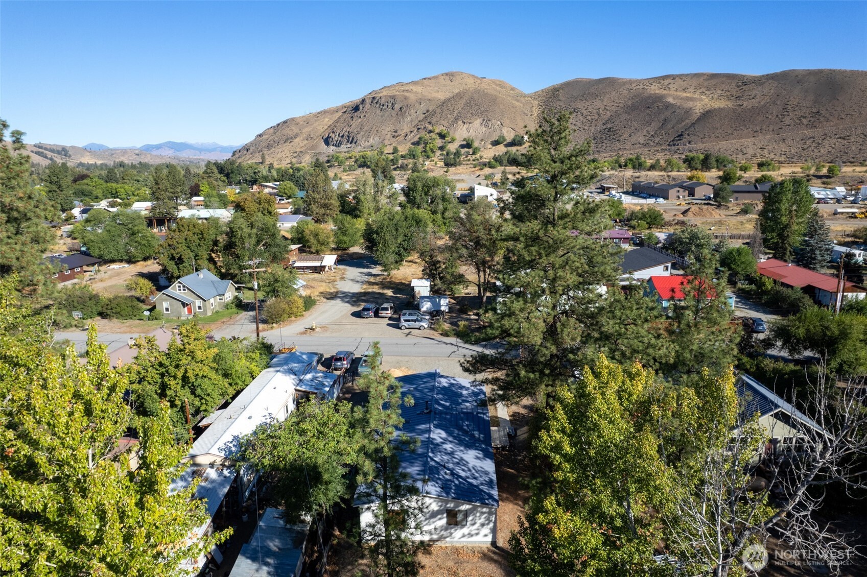 1221 Riverside Avenue Twisp, WA 98856 - Photo 34 of 40 a view of a lush green field with mountains in the background