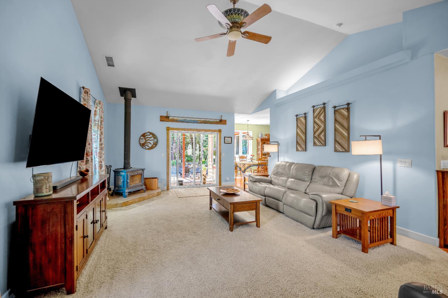3970 Canyon Road Willits, CA 95490 - Photo 11 of 67 a living room with furniture and a flat screen tv