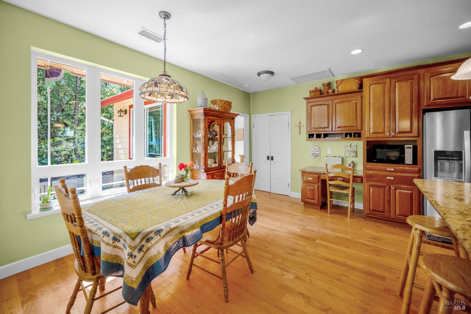 3970 Canyon Road Willits, CA 95490 - Photo 17 of 67 a view of a dining room with furniture window and outside view